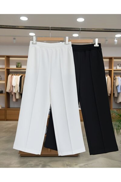 inci wears Çımalı Scuba Palozzo Pants