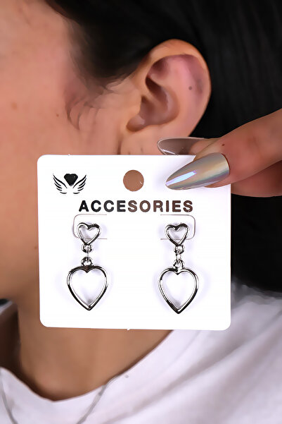 LOWEN AKSESUAR أقراط متدلية على شكل قلب للنساء
