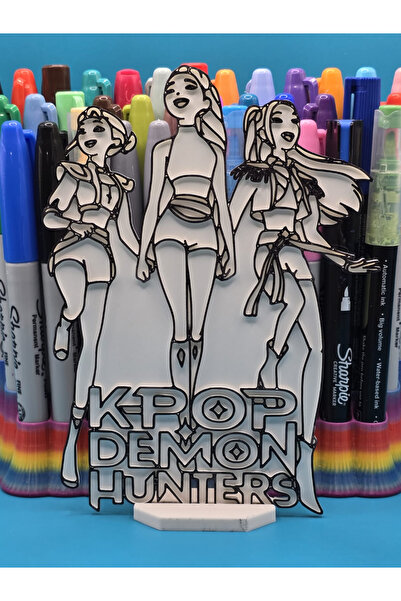 Mira Rumi Zoey Coloring Figure – Kpop DEMON HUNTERS Themed Triple Character Design