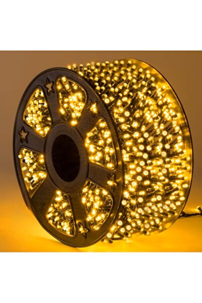 EMATTEIRO Instalație de Crăciun Tip Rolă 20m, 8 Moduri, Interior/Exterior, Alimentare la Rețea, Alb Cald