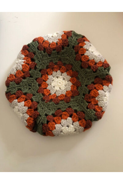 Zess store Bohemian Two-Tone Burgundy Beret