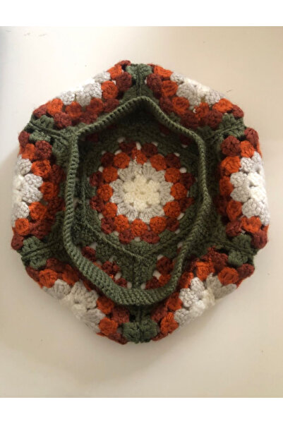 Zess store Bohemian Two-Tone Burgundy Beret