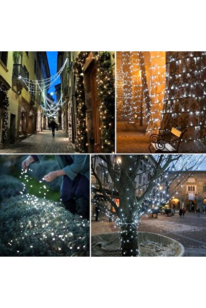 EMATTERIO Christmas Light Installation Roll Type 20m, 8 Modes, Indoor/Outdoor, Mains Powered, Cool White