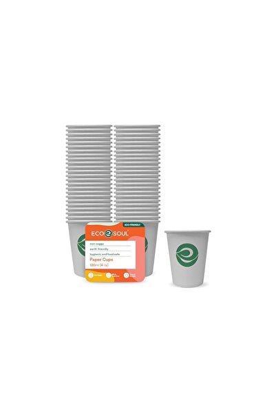 Generic ECO SOUL [120 ml, 200 Count] Disposable White Paper Cups| Plastic-Free Aqueous Coated | Eco-Friendl