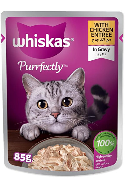 Whiskas Purrfectly Wet Cat Food With Chicken 85gr