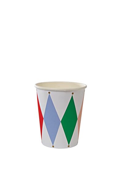 Generic Meri Meri Toot Sweet Harlequin Party Cups 8 Pieces, 260 ml Capacity