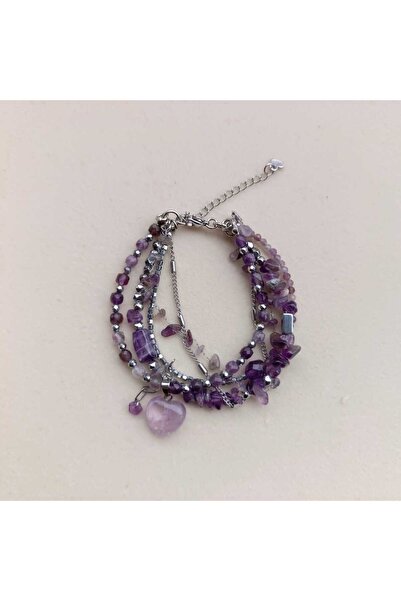 JİMNY JEWELRY سوار ميراي الأميثيست متعدد الطبقات