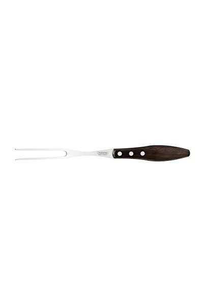 Generic Tramontina Churrasco Stainless Steel Carving Fork with Treated Brown ...
