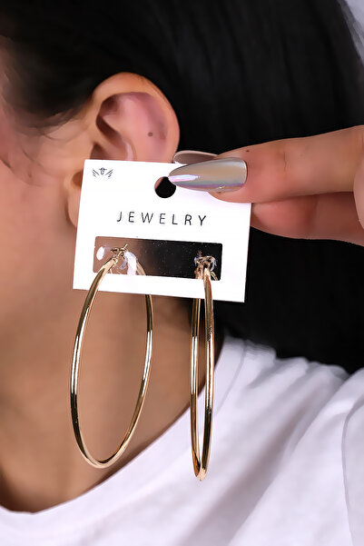 LOWEN AKSESUAR أقراط دائرية نسائية ذهبية