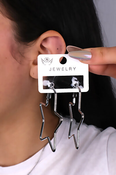 LOWEN AKSESUAR أقراط نجمة كبيرة الحجم للنساء