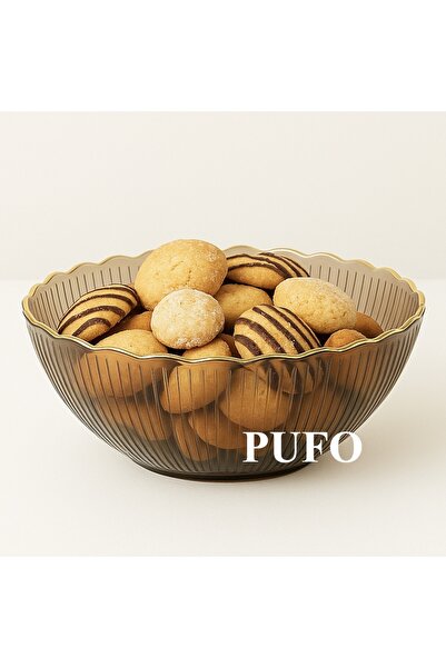 PUFO Elegant bowl for donuts, biscuits, fruit, cakes and snacks- refined accessory for serving