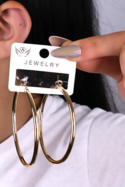 LOWEN AKSESUAR أقراط دائرية نسائية ذهبية