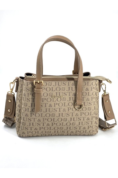 Just Polo Original Women's 3-Compartment Luxury Soft Leather Adjustable Crossbody Shoulder Bag Wallet Konbini