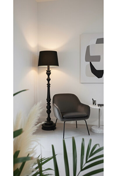 Ahlat Ağacı Ahşap Atölyesi Modern Ahşap Lambader Dekoratif Siyah Ahşap Lambader Modern Ve Şık Aydınlatma