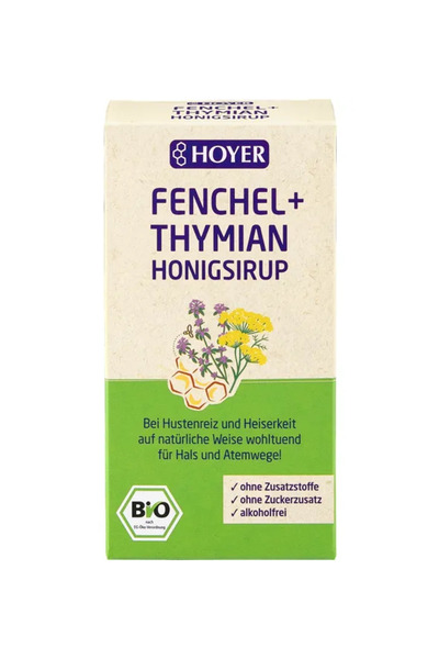 Hoyer Sirop de miere cu fenicul și cimbru 250g