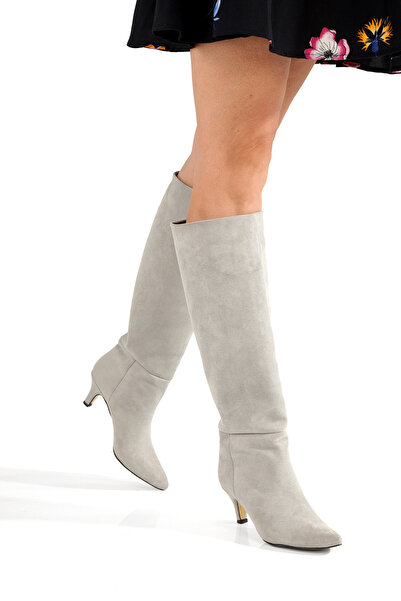 PİMORA '' FERSİNO '' Кам'яний замш, гострий каблук 5 см, тонкий каблук, чоботи, новий сезон