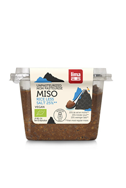Lima Pastă de miso din orez nepasteurizat și soia cu conținut redus de sare 300g