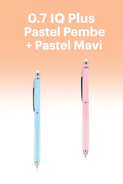 KarmaOfis My Iq Plus Versatil Pen 0.7 Pastel Pink + Pastel Blue