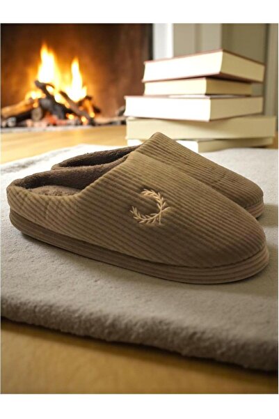 MARKABONİ Мъжки домашни пантофи Taba - меки, удобни, безшумни, с вътрешна подметка с вълнена подплата