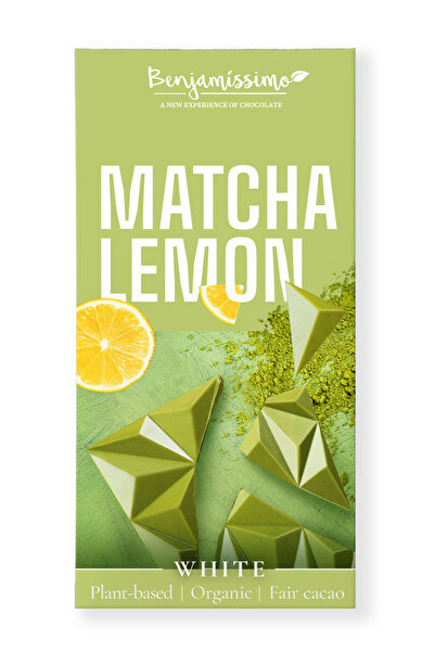 Benjamissimo Ciocolată albă cu matcha și lămâie, 60g,