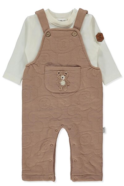 Bebetto طقم سالوبيت جاكارلي مكون من قطعتين (بيريش) بني