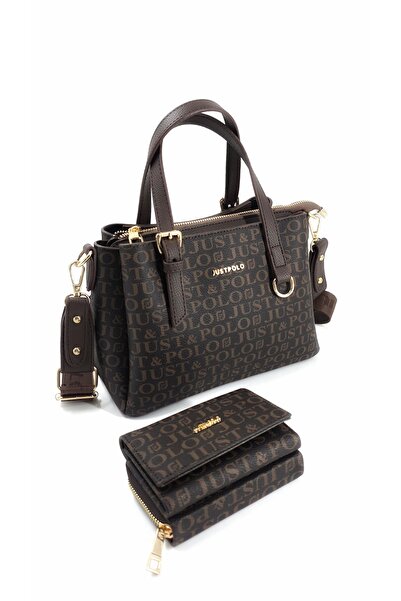 Just Polo Original Women's 3-Compartment Luxury Soft Leather Adjustable Crossbody Shoulder Bag Wallet Konbini