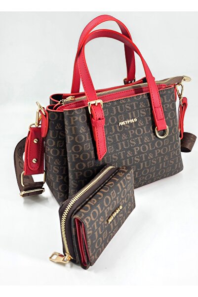 Just Polo Original Women's 3-Section Hand and Shoulder Bag Wallet Combination