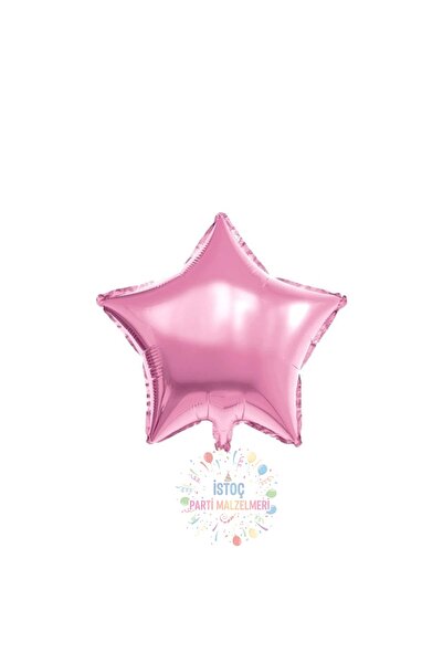 İSTOÇ PARTİ Pink Color Star Foil Balloon