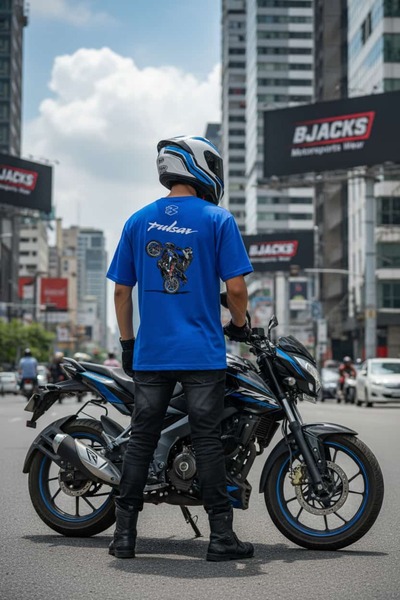BJACKS Motorsports Wear Bajaj Pulsar Wheel Passionate Special Series Premium T-Shirt