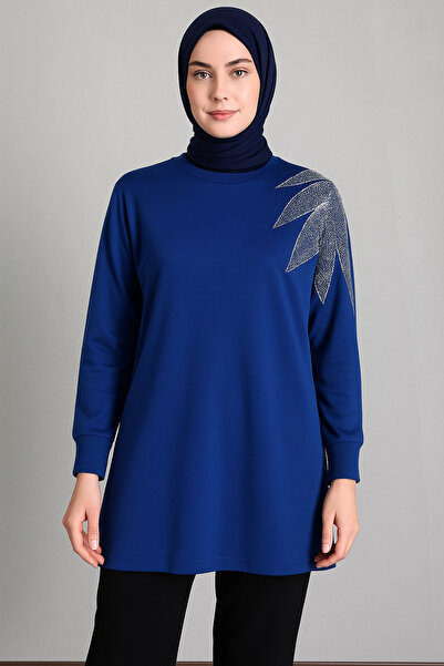 KADO Omuz Taş Baskılı Tunik