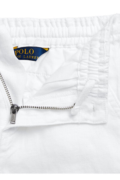 Polo Ralph Lauren White Children's Linen Trousers