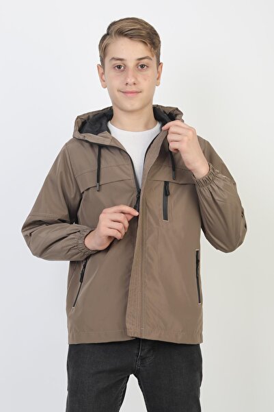 ASYAKİDS CLUB Boy's Hooded Pocket Lined Seasonal Raincoat