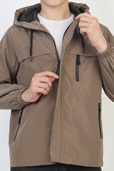 ASYAKİDS CLUB Boy's Hooded Pocket Lined Seasonal Raincoat