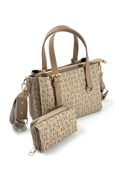 Just Polo Original Women's 3-Compartment Luxury Soft Leather Adjustable Crossbody Shoulder Bag Wallet Konbini