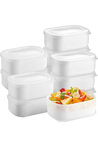The Bros 10 Mini Freezer Containers Lids Reusble Rectngle Food Trys Freezing And Storing Mels