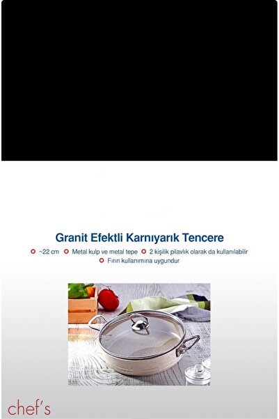 Chef's Granit efektli Karnıyarık Tenceresi 22 cm