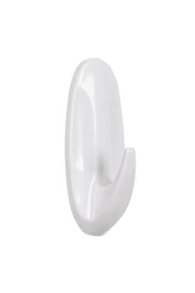 BREZIUM Cuier autocolant, 2 buc, 3x8cm, Alb,