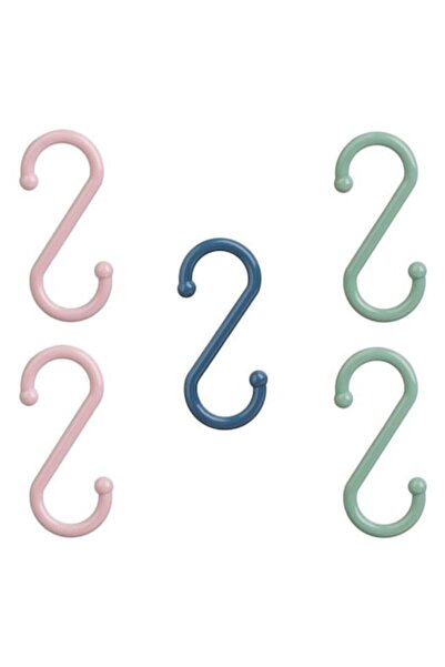 BREZIUM Set 5 carlige, 5 cm, multicolor,