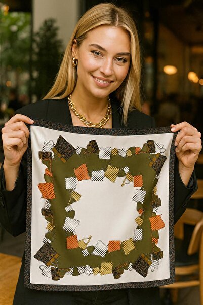 FELLMENS FLR17 Eșarfă de damă cu model 70x70 cm