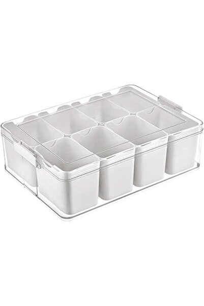 The Bros Fridge Organizer Storage Box Airtight Lids Grid Containers Sncks Fruits & Condiments