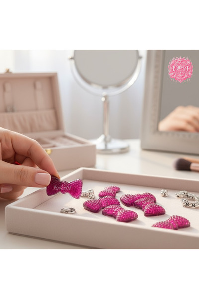 BRIDEIST WEDDING CO شريط من حجر الكريستال الوردي الفاتح 20 ملم | خرز لامع يلت...