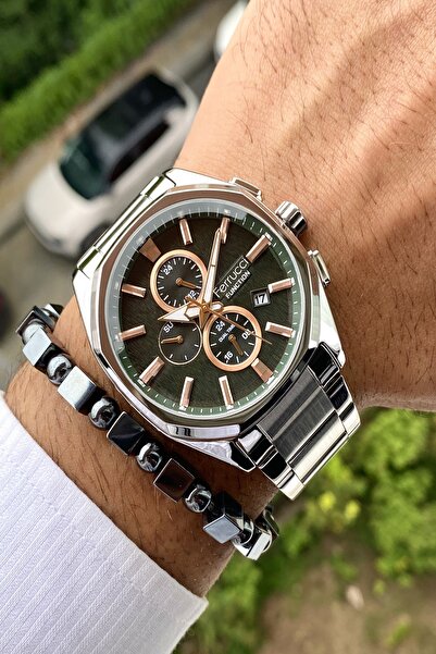 Ferrucci Function Green Steel Yeşil Kadran Çelik Kordon Erkek Kol Saati