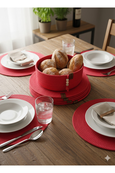 Home طقم سوبرا، خدمة أمريكية، تقديم الطعام، سلة خبز، 6 قطع سوبرا، سلة واحدة