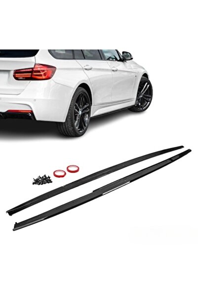 LinePartsBim Set 2 extensii praguri laterale pentru BMW F30 F31, negru lucios