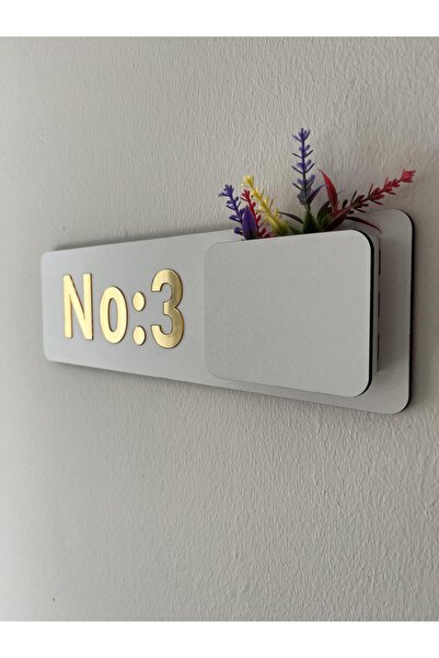 Amorfoz Çiçeklikli Kapı Numarası Ev Hediyesi Otel Site Ev Kapı Numarası