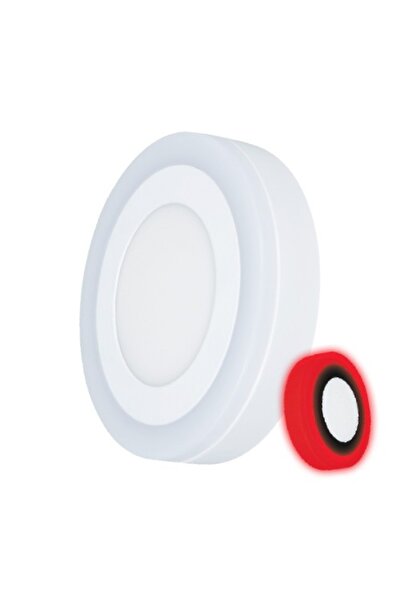 Klaus Round Panel Red 12+4W 840Lm 6500K, KE36803R (20)