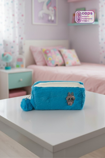 caps office Cutie de creion de pluș de dimensiuni mari brodate Labubu – cu un...