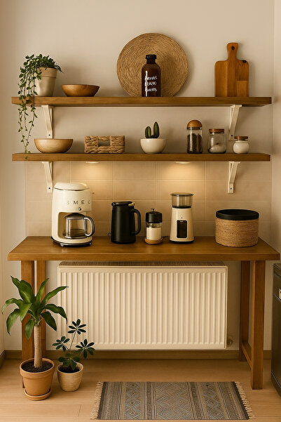 MODERN LİFEE 2 RAF + 60 X 120 MASA KAHVE KÖŞESİ