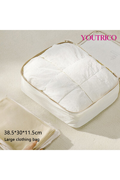 Youtrico 2pcs/set Travel Luggage Organizer,Packing Cubes Set Compression Storage Bag Waterproof Travel Parts