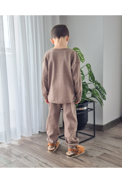 BALKABAĞI Palamut Pocketed Unisex Ribbed Suit (2-7 Years Old)